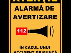 Placuta pentru alarma in cazul unui accident de munca